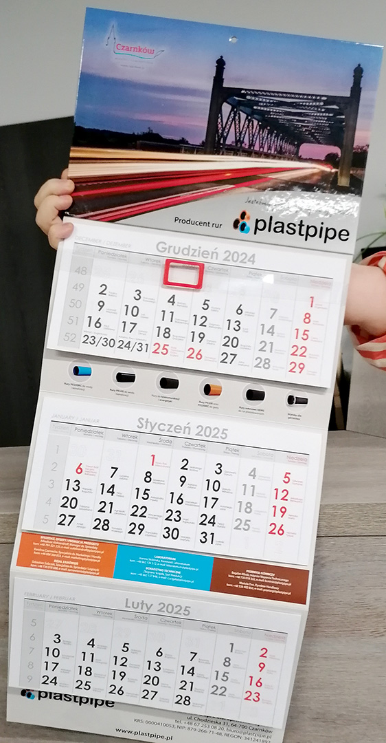 Kalendarz 2025 -most nad Notecią w Czarnkowie